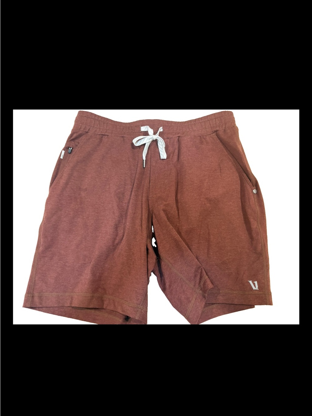 Vuori Kore Shorts Men Small Red  5” Inseam Lined Athletic Workout Gym Drawstring